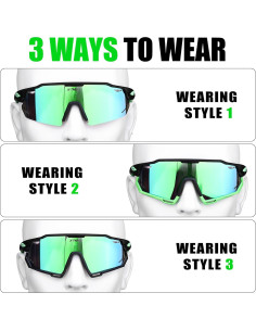 Gafas de Ciclismo X-TIGER con 5 Lentes Intercambiables 2