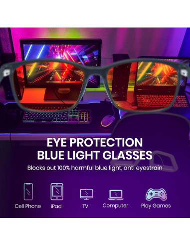Gafas Bloqueadoras de Luz Azul Cyxus 2 Pack para Gamers