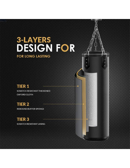 Saco de Boxeo Colgante Vacío Xitumaoyi 100x30cm para Adultos