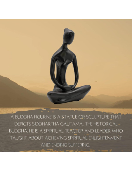 Estatua de Buda Minimalista Bellaa 20.32 cm Hecha a Mano