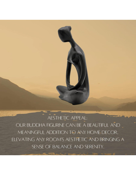 Estatua de Buda Minimalista Bellaa 20.32 cm Hecha a Mano