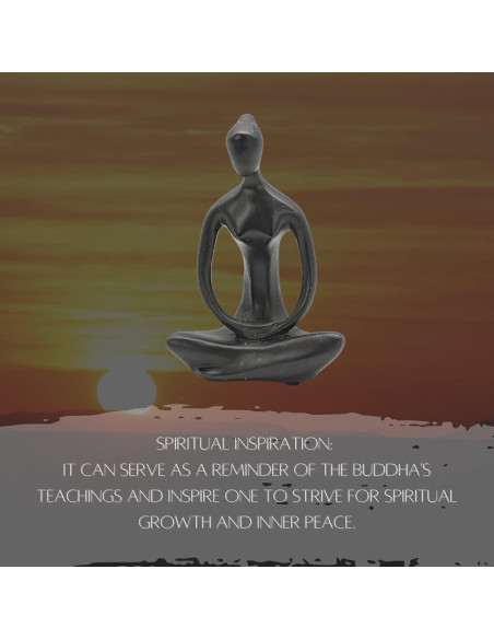 Estatua de Buda Minimalista Bellaa 20.32 cm Hecha a Mano