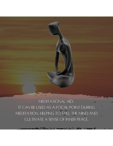 Estatua de Buda Minimalista Bellaa 20.32 cm Hecha a Mano