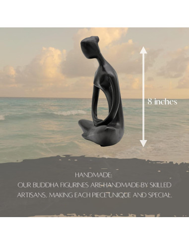 Estatua de Buda Minimalista Bellaa 20.32 cm Hecha a Mano