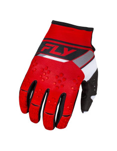 Guantes Fly Racing Kinetic Prix Juveniles Rojo Gris Blanco