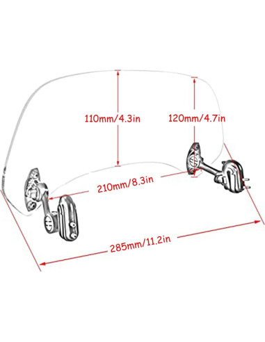 Extensión de Parabrisas Universal REWOLFNUS 210mm Transparente