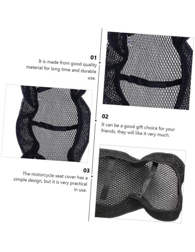 Cubierta de Asiento de Motocicleta SEWOART Universal 3D Malla