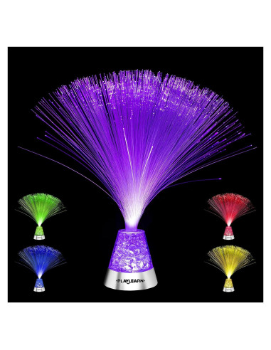 Lámpara de fibra óptica LED Playlearn 33 cm USB/Batería