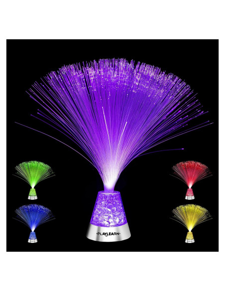 Lámpara de fibra óptica LED Playlearn 33 cm USB/Batería