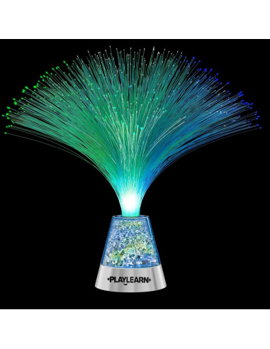 Lámpara de fibra óptica LED Playlearn 33 cm USB/Batería