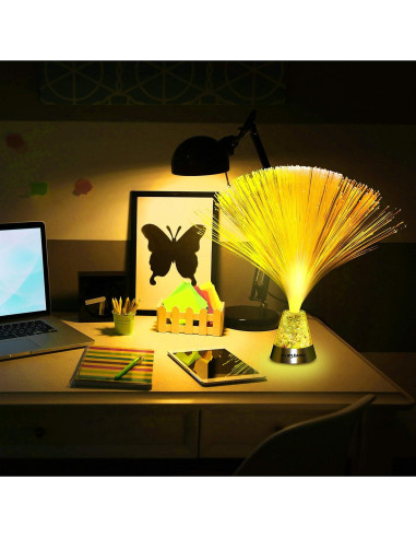 Lámpara de fibra óptica LED Playlearn 33 cm USB/Batería