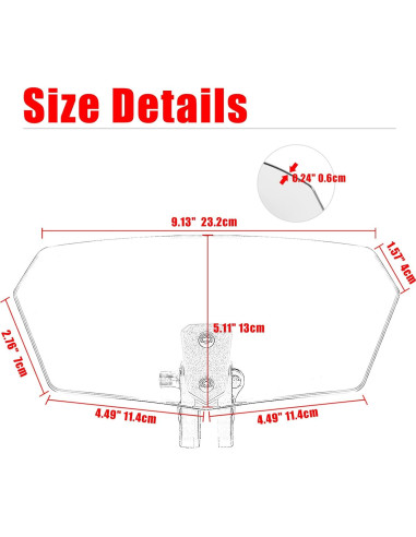Extensión de Parabrisas Universal Sresk para Motocicleta, Negro