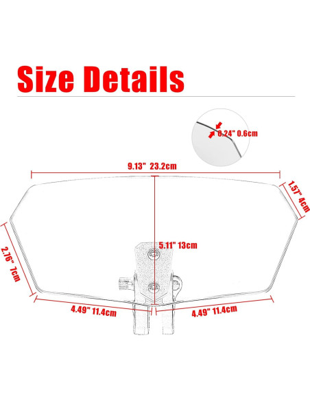 Extensión de Parabrisas Universal Sresk para Motocicleta, Negro