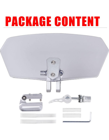 Extensión de Parabrisas Universal Sresk para Motocicleta, Negro