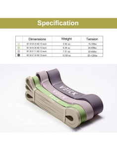 Bandas de Resistencia VEICK HQ4006 - Juego de 4 para Entrenamiento 2