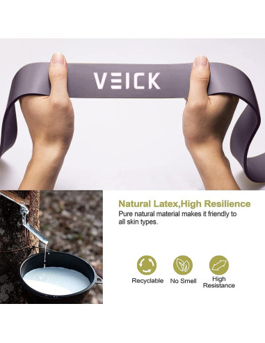 Bandas de Resistencia VEICK HQ4006 - Juego de 4 para Entrenamiento