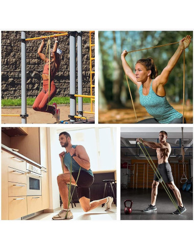 Bandas de Resistencia VEICK HQ4006 - Juego de 4 para Entrenamiento