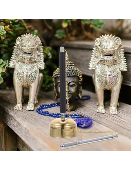 Campana Budista VOSAREA Tingsha 14.5x4.5cm Latón Acero Inoxidable