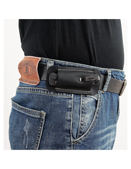 Funda de Cuchillo de Cuero Qchengsan para Cinturón Compacta