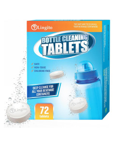 Tabletas Limpiadoras de Botellas Lingito - 72 Unidades