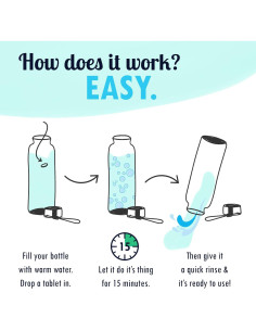 Tabletas Limpiadoras de Botellas Lingito - 72 Unidades 2