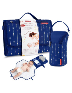 Almohadilla de Cambio de Pañales Portátil Royal Rusu - Azul