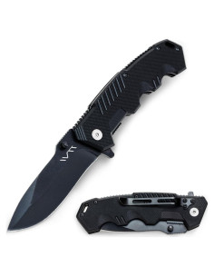 Cuchillo Plegable BGT Negro 20.1 cm con Hoja de 8.7 cm