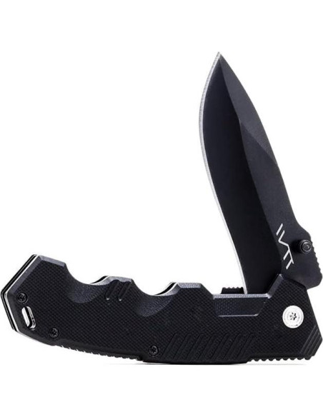 Cuchillo Plegable BGT Negro 20.1 cm con Hoja de 8.7 cm