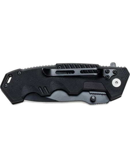 Cuchillo Plegable BGT Negro 20.1 cm con Hoja de 8.7 cm