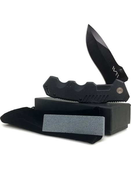 Cuchillo Plegable BGT Negro 20.1 cm con Hoja de 8.7 cm