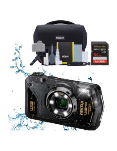 Cámara Pentax WG-8 Todo Clima 20MP Zoom 5x + Bolsa y Tarjeta 64GB