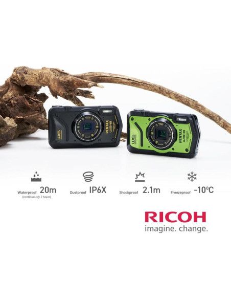 Cámara Pentax WG-8 Todo Clima 20MP Zoom 5x + Bolsa y Tarjeta 64GB