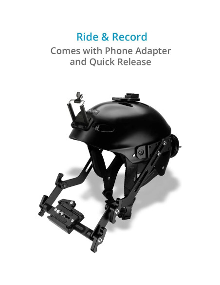 PROAIM Rig de Casco para Cámara DSLR y Smartphone - Ajustable