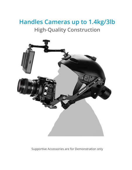 PROAIM Rig de Casco para Cámara DSLR y Smartphone - Ajustable