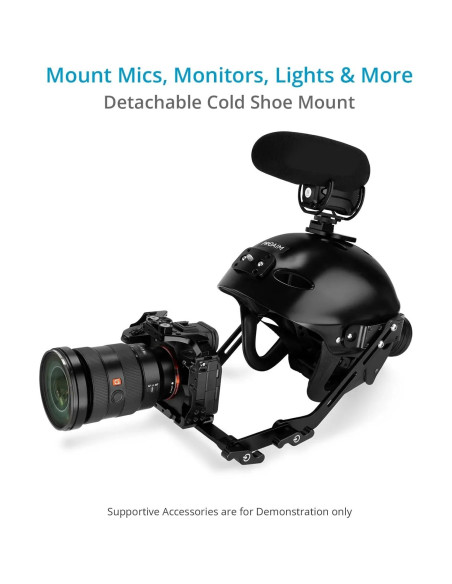 PROAIM Rig de Casco para Cámara DSLR y Smartphone - Ajustable