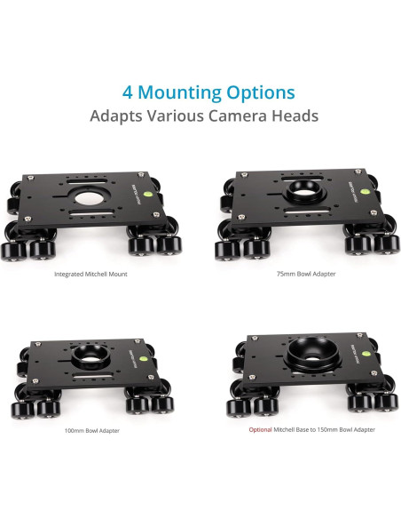 Dolly de Cámara PROAIM Polaris 200kg con Adaptadores y Rieles