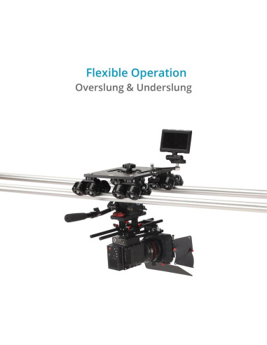 Dolly de Cámara PROAIM Polaris 200kg con Adaptadores y Rieles