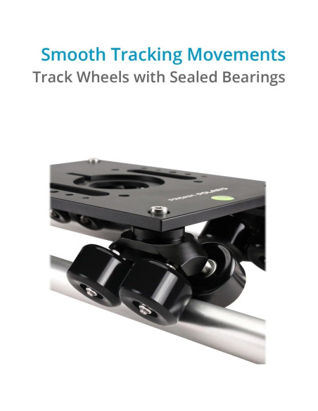 Dolly de Cámara PROAIM Polaris 200kg con Adaptadores y Rieles