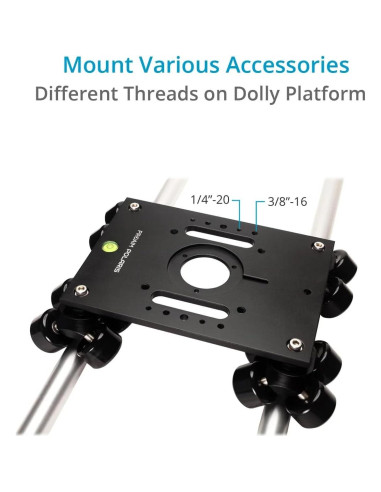 Dolly de Cámara PROAIM Polaris 200kg con Adaptadores y Rieles