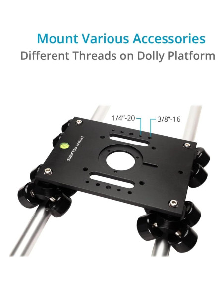 Dolly de Cámara PROAIM Polaris 200kg con Adaptadores y Rieles