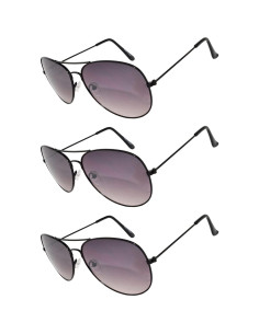 Juego de 3 Gafas de Sol Aviador Metal UV 50mm 2