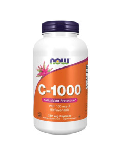Vitamina C 1000 mg Now Foods con Bioflavonoides 250 Cápsulas Veganas