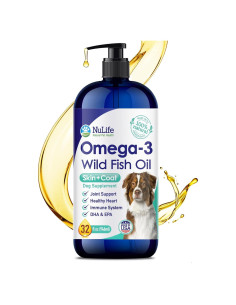 Aceite de Pescado Líquido NuLife 32 oz Omega 3 para Perros