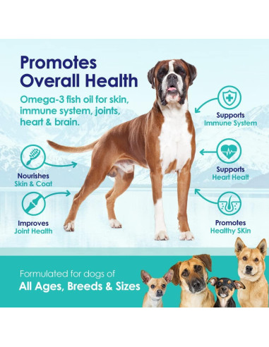 Aceite de Pescado Líquido NuLife 32 oz Omega 3 para Perros