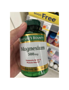 Magnesio Nature's Bounty 500mg 200 Tabletas Recubiertas