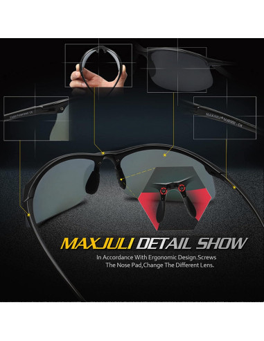 Gafas de sol deportivas JULI MJ8002 polarizadas unisex