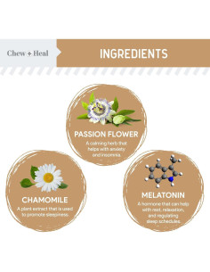Masticables Calmantes para Perros Chew + Heal 60 Unidades Mantequilla de Maní 2