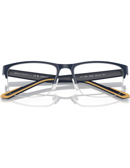 Gafas de Prescripción Armani Exchange AX1068 Azul Mate 56mm