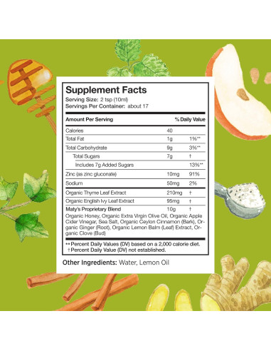 Jarabe para la tos Maty's con moco orgánico 177 ml