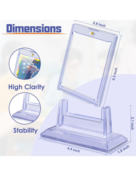 4 Soportes Magnéticos para Tarjetas Kitoyz 35PT Acrílico